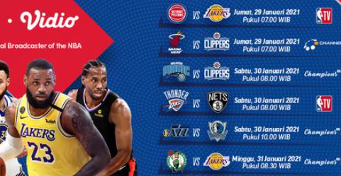 Jadwal Pertandingan NBA Pekan Depan